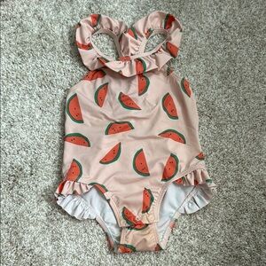 Watermelon Print Kids Swim One Piece